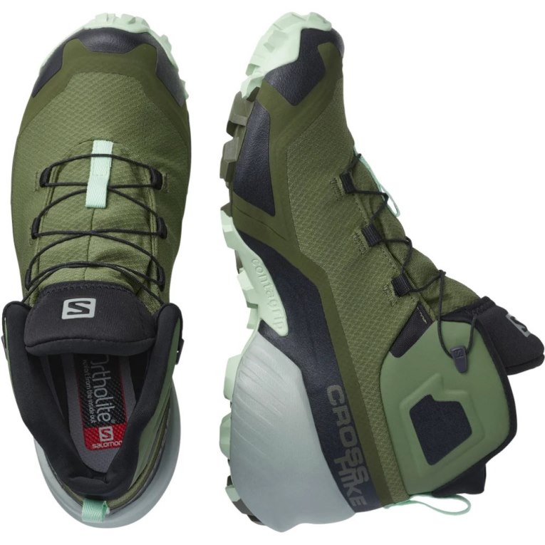 Dámské Turistické Boty Salomon Cross Hike Mid GTX Olivy Zelené | CZ 83JTFWU